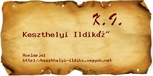 Keszthelyi Ildikó névjegykártya
