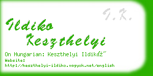 ildiko keszthelyi business card